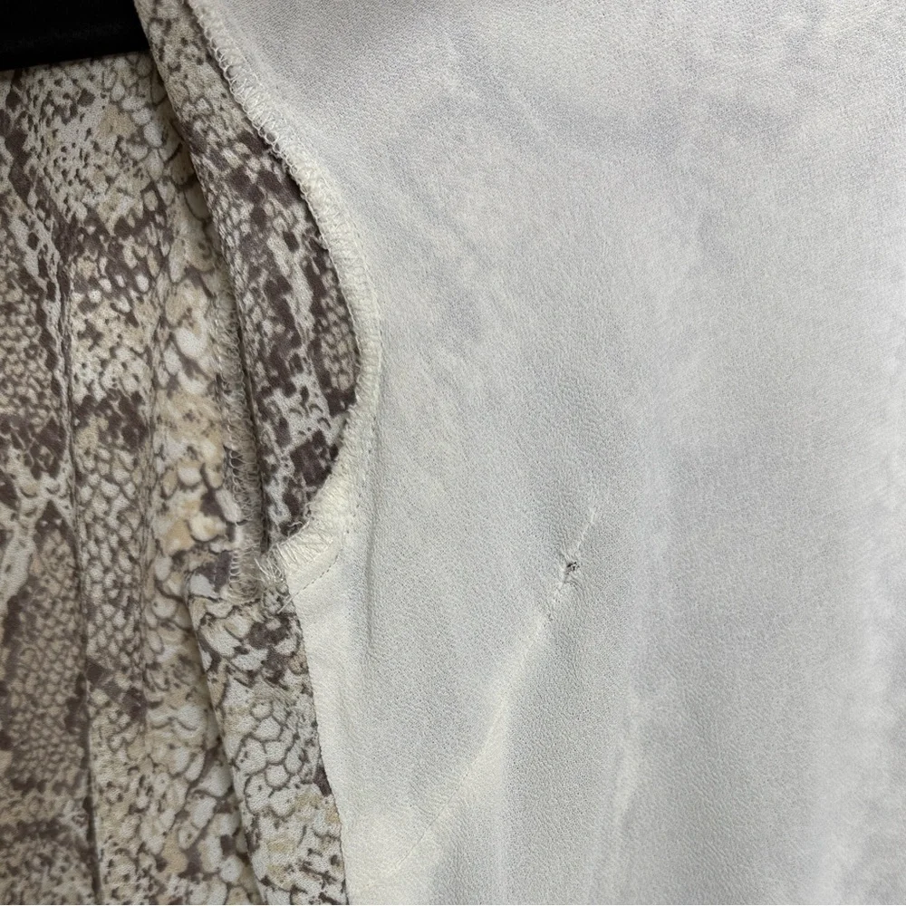 Reformation Monica Wrap Mini Dress Python Snake Print Size Medium PTP-18” - Picture 13 of 16